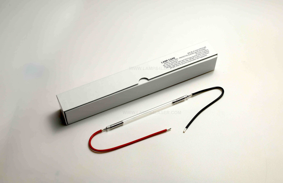 DEKA Motus AX Flash Lamp – premium replacement flash lamp for DEKA Motus AX laser systems, designed with a durable quartz tube and precision metal connectors for reliable, long-lasting performance.